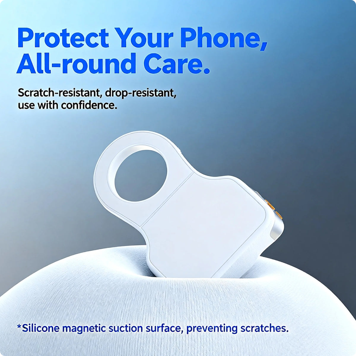 Magnetic Camera Grip Stabilizer with Wireless Remote, Ergonomic Anti-Shake Phone Handle Compatible with Magsafe, Zoom Control Portrait Landscape Switching, 109G Lightweight