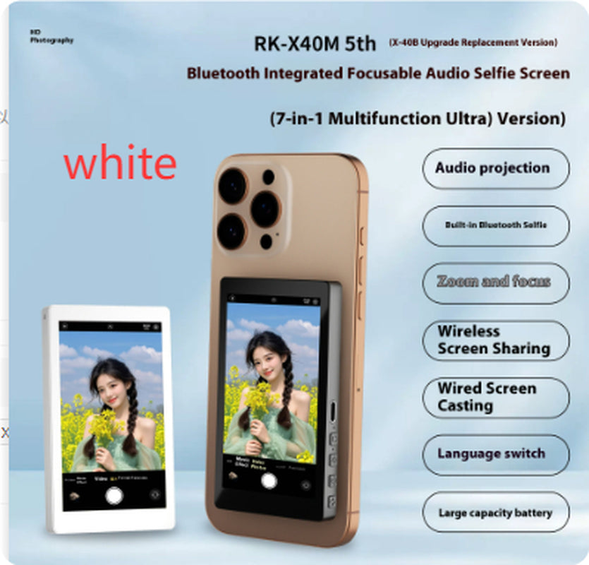 Mobile Phone Magnetic Screen Doubling Device for Live Selfie